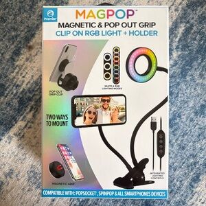 New Premier Magpop Magnetic & Pop Out Grip Clip On RGB Light & Holder